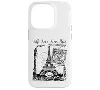 Carcasa para iPhone 14 Pro Paris with Love from Paris France French Postcard
