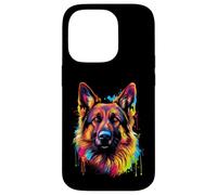 Carcasa para iPhone 14 Pro Pastor alemán Splash Art I Pop Art Pastor alemán