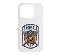 Carcasa para iPhone 14 Pro Patriotic Baseball Glove USA Flag Vintage Graphic