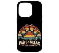 Carcasa para iPhone 14 Pro Paws and Relax - Pata de Perro, diseño Vintage