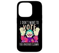 Carcasa para iPhone 14 Pro Payaso Aterrador No Quiero Votar por Otra votación de Payaso