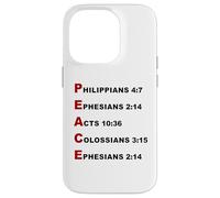 Carcasa para iPhone 14 Pro Peace Acrostic - 5 Christian Faith Bible Verse Scriptures