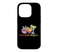 Carcasa para iPhone 14 Pro Peace Love Margarita Happy Cinco de Mayo - Bebida Mexicana