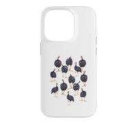 Carcasa para iPhone 14 Pro Pearl Hens Fowl Farming Chicken Graphic Bird Art Pattern