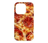 Carcasa para iPhone 14 Pro Pepperoni Pizza Queso derretido Amantes de la Comida Pizzería Fans