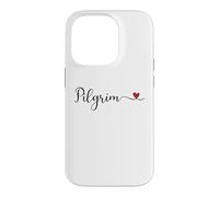 Carcasa para iPhone 14 Pro Peregrino Tipografía Corazón Regalo de Acción de Gracias