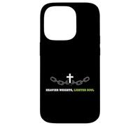 Carcasa para iPhone 14 Pro Pesos más Pesados más Ligero Alma Cristiana fe Fitness Atleta