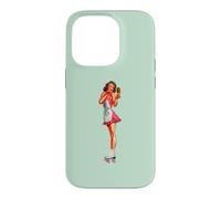 Carcasa para iPhone 14 Pro Pin Up Girl Bastante Morena Patines Patines Piernas