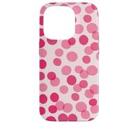 Carcasa para iPhone 14 Pro Pink Polka Dots Girly Confetti Fun Pattern