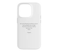 Carcasa para iPhone 14 Pro Poema Safo - Soledad - Poesía Letra Griega Antigua