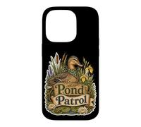 Carcasa para iPhone 14 Pro Pond Patrol Pato Entre Juncos Plantas de Estanque paseantes