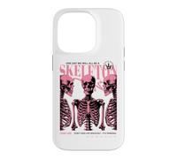 Carcasa para iPhone 14 Pro Póster sarcástico Divertido de semitono sarcástico de anatomía Esqueleto Rosa gótico