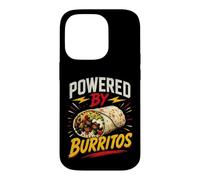Carcasa para iPhone 14 Pro Powered by Burritos Funny Burrito Saying Humor Joke Gag