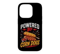 Carcasa para iPhone 14 Pro Powered by Funny Corn Dogs Saying Humor Joke Gag