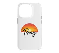 Carcasa para iPhone 14 Pro Pray Sunset Inspirational Religious Christian Faith