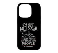 Carcasa para iPhone 14 Pro Prefiero no Tratar con Gente Divertido Anti-Social