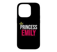 Carcasa para iPhone 14 Pro Princesa Emily Niñas Mujeres Rosa Blanco Negro Diseño
