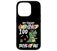 Carcasa para iPhone 14 Pro Profesor sobrevivió 100 días: Me Dino 100th Day School Boys Kids