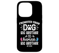 Carcasa para iPhone 14 Pro Promoted from Dog Big Brother to Human Brother EST. 2026 Bro