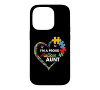 Carcasa para iPhone 14 Pro Proud Autism Aunt Heart Puzzle Piece Awareness Support
