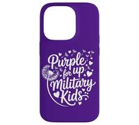 Carcasa para iPhone 14 Pro Purple up for Military Kids Dandelion Month of The Military