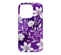 Carcasa para iPhone 14 Pro Púrpura Floral Jardín Flores Bold Floral