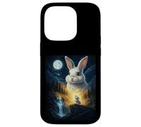 Carcasa para iPhone 14 Pro Rabbit Howling to The Moon Vintage Funny Rabbit