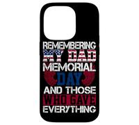 Carcasa para iPhone 14 Pro Recordando el Día de los Caídos de Mi Papá y los Que lo dieron Todo