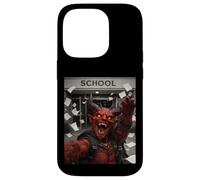 Carcasa para iPhone 14 Pro Red Devil Último Día De Escuela Vacaciones De Verano Divertido Meme Selfie