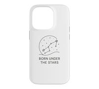 Carcasa para iPhone 14 Pro Regalo de astrología Born Under The Stars para fanáticos