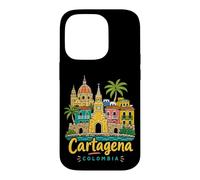 Carcasa para iPhone 14 Pro Regalo de Recuerdo de Viaje de Cartagena Colombia Dibujado a Mano