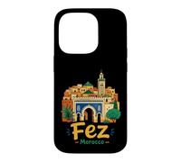 Carcasa para iPhone 14 Pro Regalo de Recuerdo de Viaje de Fez Marruecos Dibujado a Mano
