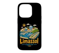 Carcasa para iPhone 14 Pro Regalo de Recuerdo de Viaje de Limassol Chipre Dibujado a Mano