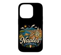 Carcasa para iPhone 14 Pro Regalo de Recuerdo de Viaje de Nápoles Italia Dibujado a Mano
