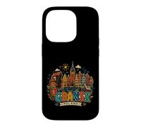 Carcasa para iPhone 14 Pro Regalo de Recuerdo de Viaje Dibujado a Mano de Gdansk Polonia