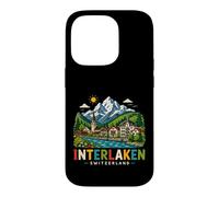 Carcasa para iPhone 14 Pro Regalo histórico de Viaje de Interlaken Suiza Dibujado a Mano