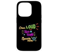 Carcasa para iPhone 14 Pro Regalo para animadoras Cheer Cheer Loud Shine Bright