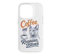 Carcasa para iPhone 14 Pro Regalo para dueño de Amantes de los Gatos Coffee and Russian Blues