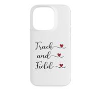 Carcasa para iPhone 14 Pro Regalo tipográfico manuscrito con corazón de Pista y Campo