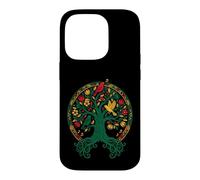 Carcasa para iPhone 14 Pro Reggae Tree Life Rasta Roots Singing Birds Music
