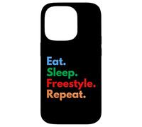 Carcasa para iPhone 14 Pro Repetición de Estilo Libre Eat Sleep para Bailarines y Amantes de Estilo Libre