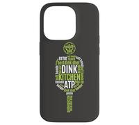 Carcasa para iPhone 14 Pro Reproductor de Bebidas Pickleball Life Paddle Word Cloud