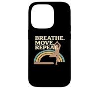 Carcasa para iPhone 14 Pro Respiración Movimiento Repetir Yoga Pose Rainbow