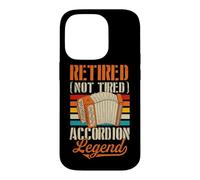 Carcasa para iPhone 14 Pro Retired Not Tired Accordeon Legend Retro Jubilación Fiesta