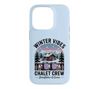 Carcasa para iPhone 14 Pro Retro Christmas Winter Vibes Ski Vacation Chalet Crew