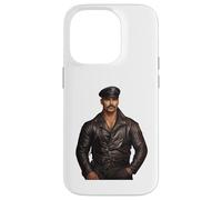 Carcasa para iPhone 14 Pro Retro Gay Leather Daddy Bear - Cuero Dom Biker Man