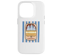 Carcasa para iPhone 14 Pro Retro Graphic Sardines Tinned Fish for Men and Women