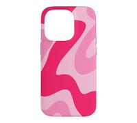 Carcasa para iPhone 14 Pro Retro Hot Pink Swirl Abstracto Estético Groovy 70s Boho Y2K