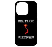 Carcasa para iPhone 14 Pro Retro Nha Trang Vietnam Bandera de Vietnam Envejecida