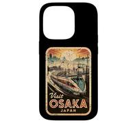 Carcasa para iPhone 14 Pro Retro Osaka Japón Tren Viaje Vintage Recuerdo Japonés